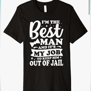 Black Best Man Wedding Graphic Men's T-Shirt XXL 503